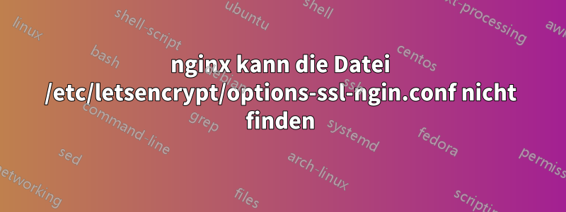 nginx kann die Datei /etc/letsencrypt/options-ssl-ngin.conf nicht finden