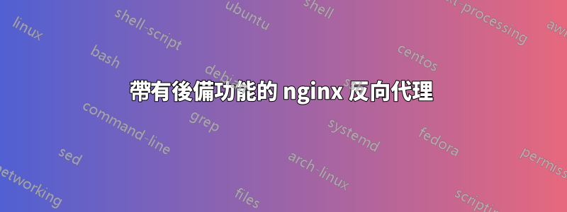 帶有後備功能的 nginx 反向代理