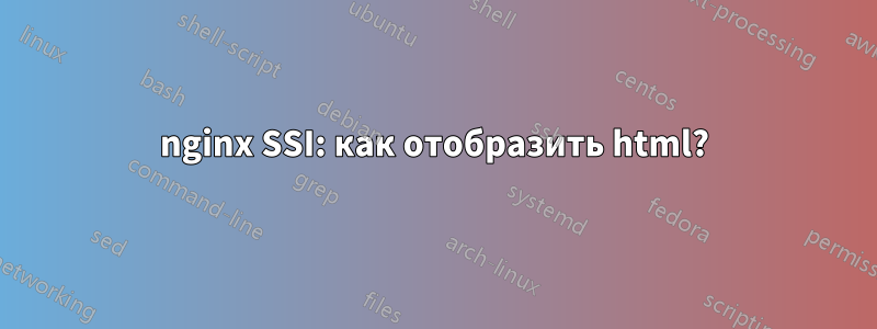 nginx SSI: как отобразить html?