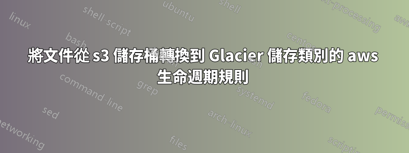 將文件從 s3 儲存桶轉換到 Glacier 儲存類別的 aws 生命週期規則