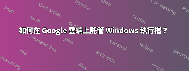 如何在 Google 雲端上託管 Windows 執行檔？