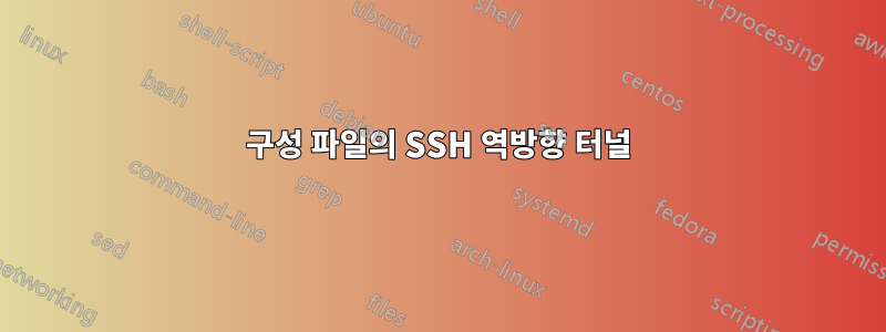 구성 파일의 SSH 역방향 터널