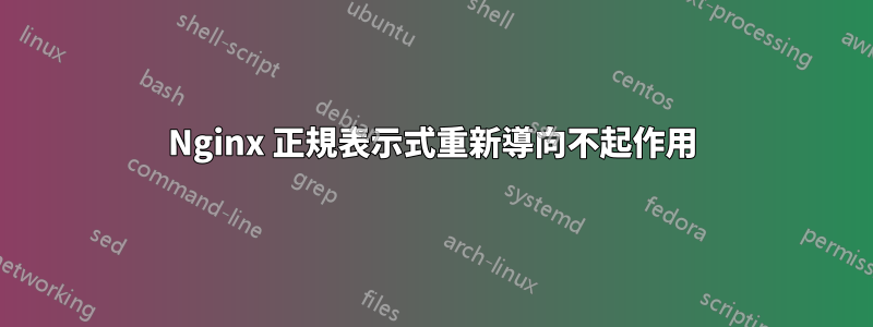 Nginx 正規表示式重新導向不起作用