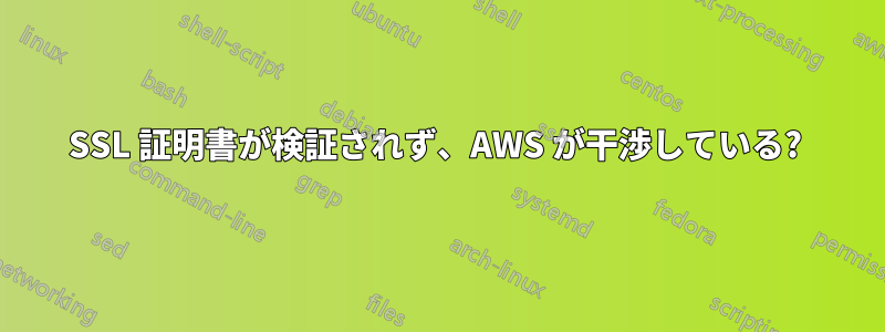 SSL 証明書が検証されず、AWS が干渉している? 