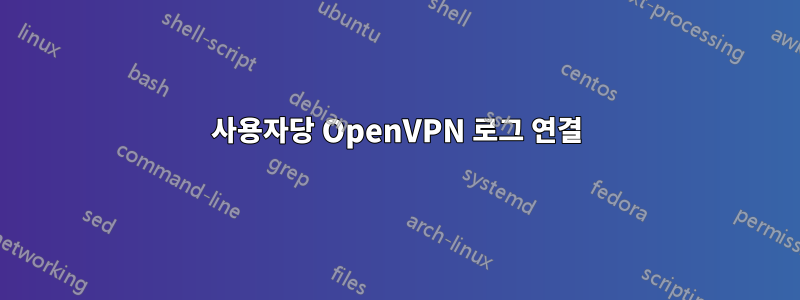 사용자당 OpenVPN 로그 연결