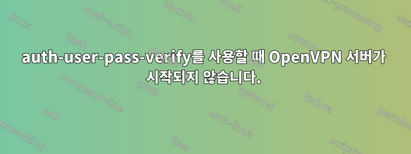 auth-user-pass-verify를 사용할 때 OpenVPN 서버가 시작되지 않습니다.