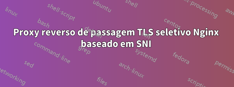 Proxy reverso de passagem TLS seletivo Nginx baseado em SNI