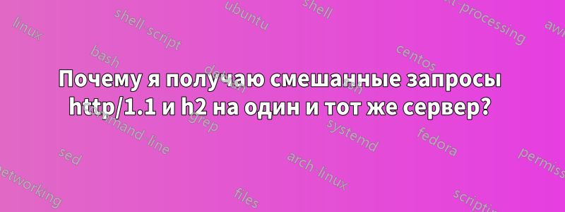 Почему я получаю смешанные запросы http/1.1 и h2 на один и тот же сервер?