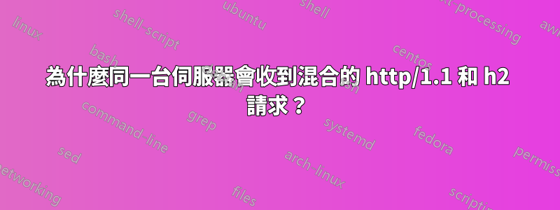 為什麼同一台伺服器會收到混合的 http/1.1 和 h2 請求？