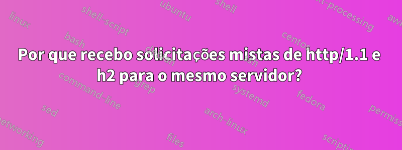 Por que recebo solicitações mistas de http/1.1 e h2 para o mesmo servidor?