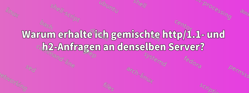 Warum erhalte ich gemischte http/1.1- und h2-Anfragen an denselben Server?