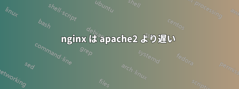 nginx は apache2 より遅い