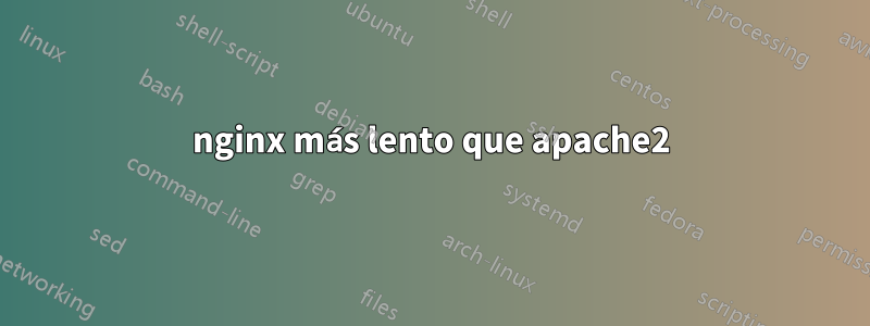 nginx más lento que apache2