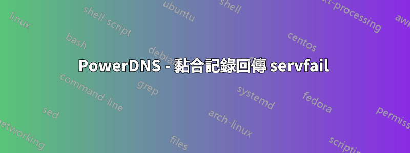 PowerDNS - 黏合記錄回傳 servfail