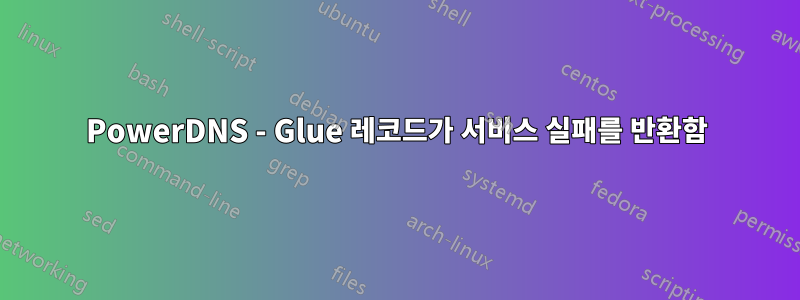 PowerDNS - Glue 레코드가 서비스 실패를 반환함