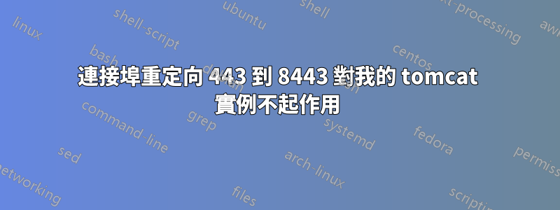 連接埠重定向 443 到 8443 對我的 tomcat 實例不起作用