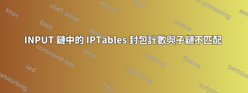 INPUT 鏈中的 IPTables 封包計數與子鏈不匹配