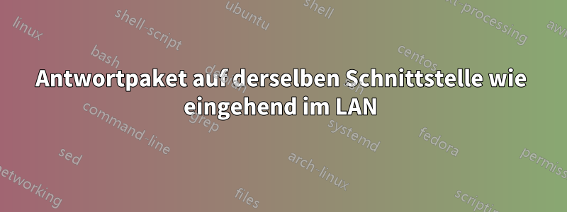 Antwortpaket auf derselben Schnittstelle wie eingehend im LAN