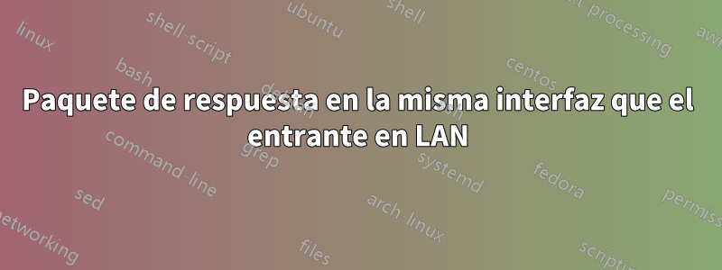 Paquete de respuesta en la misma interfaz que el entrante en LAN