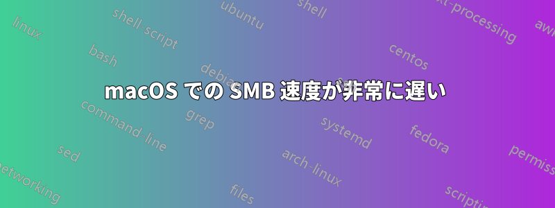 macOS での SMB 速度が非常に遅い