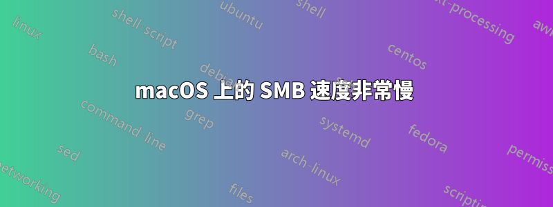 macOS 上的 SMB 速度非常慢