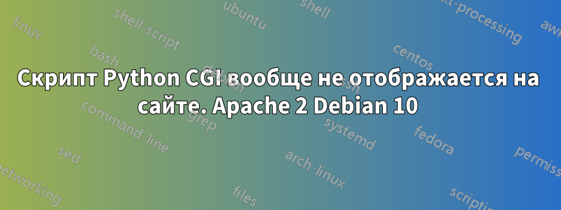 Скрипт Python CGI вообще не отображается на сайте. Apache 2 Debian 10