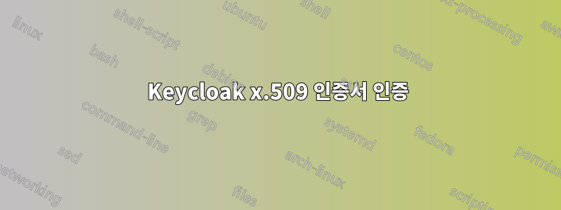 Keycloak x.509 인증서 인증