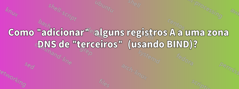 Como "adicionar" alguns registros A a uma zona DNS de "terceiros" (usando BIND)? 