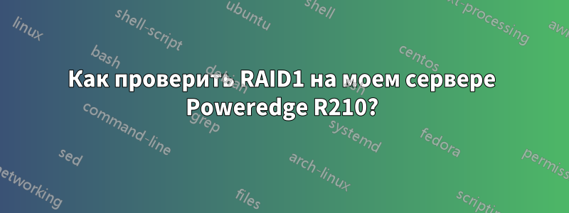 Как проверить RAID1 на моем сервере Poweredge R210?