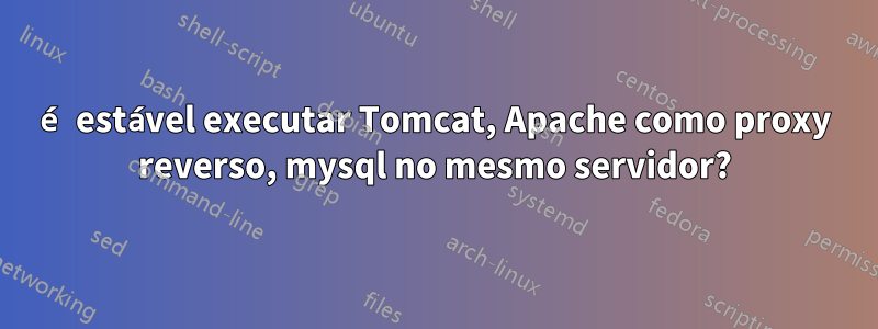 é estável executar Tomcat, Apache como proxy reverso, mysql no mesmo servidor?