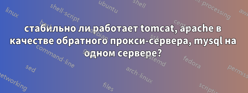 стабильно ли работает tomcat, apache в качестве обратного прокси-сервера, mysql на одном сервере?