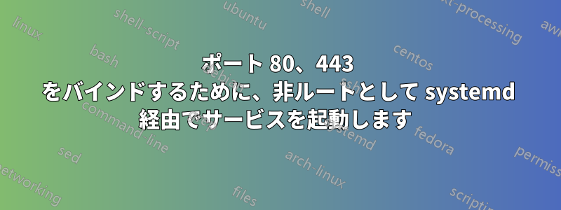 ポート 80、443 をバインドするために、非ルートとして systemd 経由でサービスを起動します 