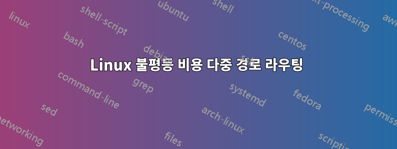 Linux 불평등 비용 다중 경로 라우팅