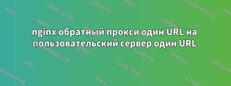 nginx обратный прокси один URL на пользовательский сервер один URL