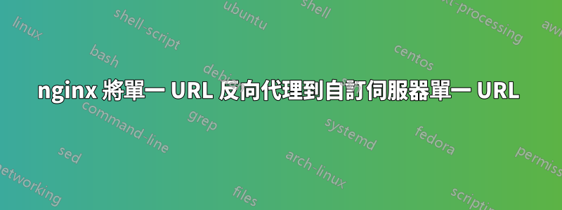 nginx 將單一 URL 反向代理到自訂伺服器單一 URL