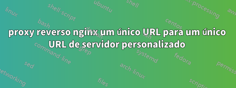 proxy reverso nginx um único URL para um único URL de servidor personalizado