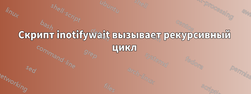 Скрипт inotifywait вызывает рекурсивный цикл