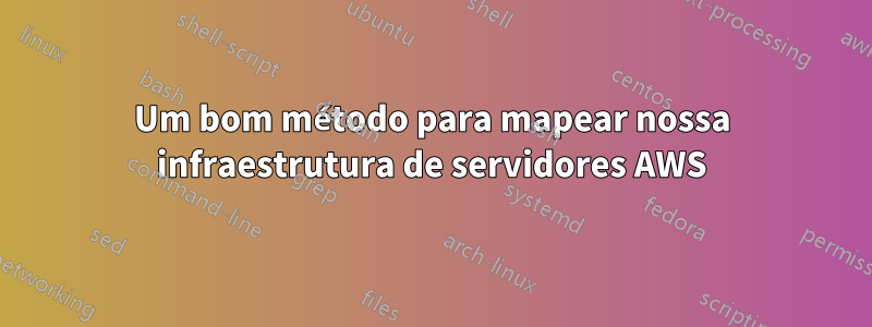 Um bom método para mapear nossa infraestrutura de servidores AWS