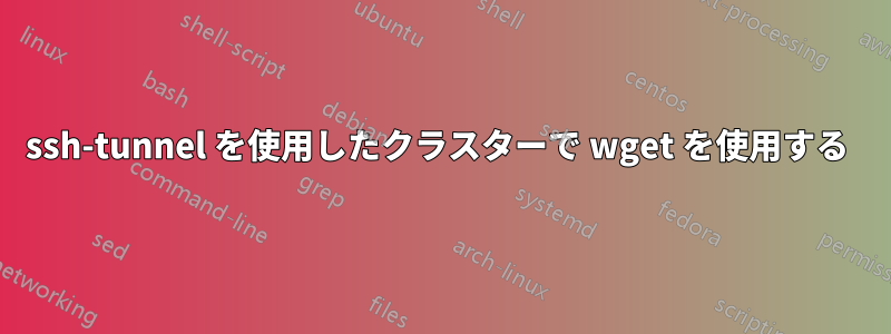 ssh-tunnel を使用したクラスターで wget を使用する 