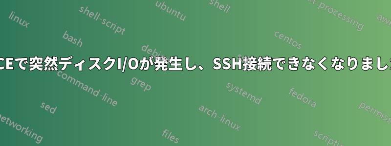 GCEで突然ディスクI/Oが発生し、SSH接続できなくなりました