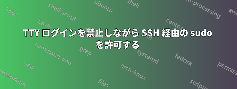 TTY ログインを禁止しながら SSH 経由の sudo を許可する