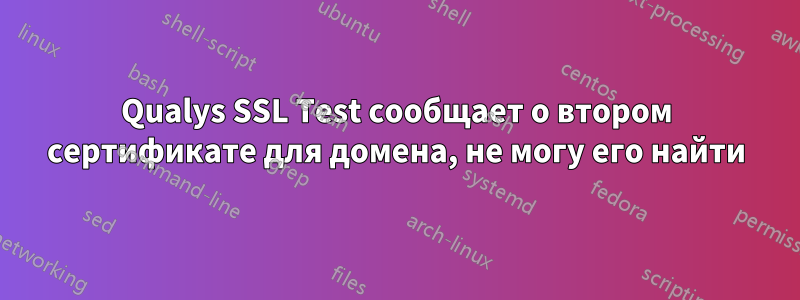 Qualys SSL Test сообщает о втором сертификате для домена, не могу его найти