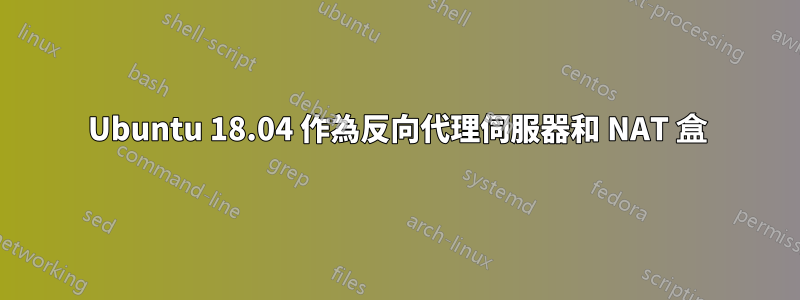 Ubuntu 18.04 作為反向代理伺服器和 NAT 盒