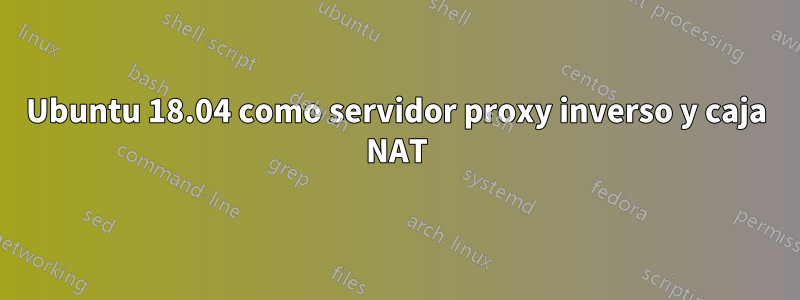 Ubuntu 18.04 como servidor proxy inverso y caja NAT