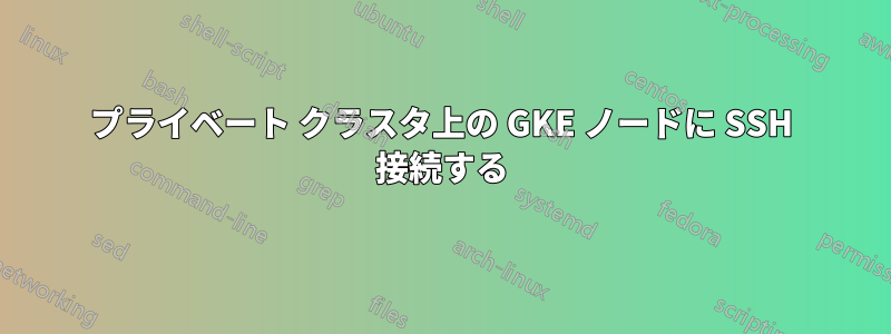 プライベート クラスタ上の GKE ノードに SSH 接続する