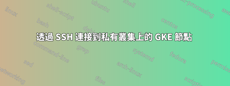 透過 SSH 連接到私有叢集上的 GKE 節點