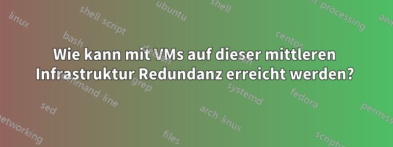 Wie kann mit VMs auf dieser mittleren Infrastruktur Redundanz erreicht werden?