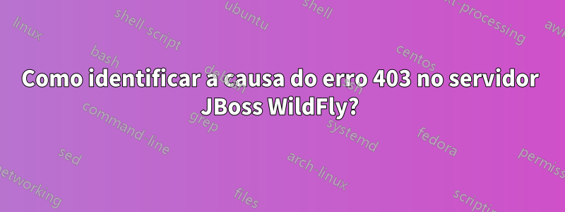 Como identificar a causa do erro 403 no servidor JBoss WildFly?