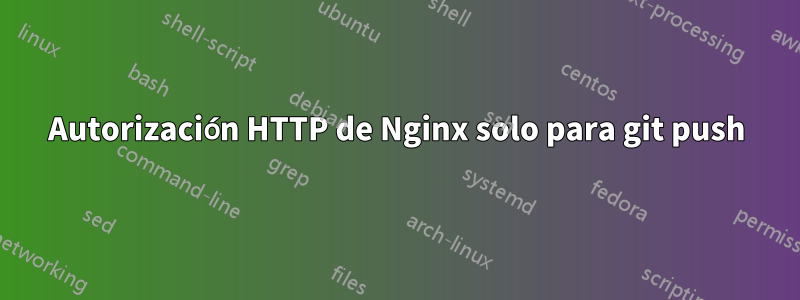 Autorización HTTP de Nginx solo para git push