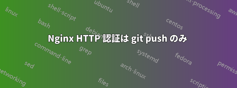 Nginx HTTP 認証は git push のみ